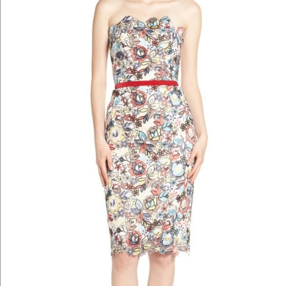 Bronx and Banco Maria Blanc Floral Pencil Dress